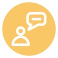 Commenting, communication Bold Outline Vector icon which can easily modified or edited