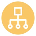 Hierarchy, network Bold Outline Vector icon which can easily modified or edited Royalty Free Stock Photo