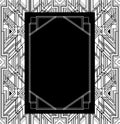 Decorative geometric black framework. Royalty Free Stock Photo