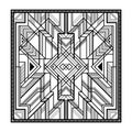 Decorative geometric black framework. Royalty Free Stock Photo