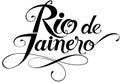 Rio de Jainero - custom calligraphy text Royalty Free Stock Photo