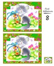 Find 8 differences. Logic puzzle game for children and adults. Printable page for kids brain teaser book. Royalty Free Stock Photo