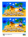 Find 10 differences. Logic puzzle game for children and adults. Printable page for kids brain teaser book. Royalty Free Stock Photo
