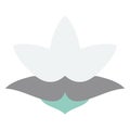 Lotus color vector icon which can easily modify or edit