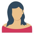 Woman color vector icon which can easily modify or edit Royalty Free Stock Photo