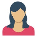 Woman color vector icon which can easily modify or edit Royalty Free Stock Photo