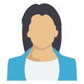 Woman color vector icon which can easily modify or edit Royalty Free Stock Photo