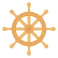 Boat controller, boat steering wheel Color Vector Icon which can be easily modified or edited