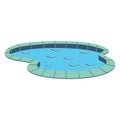 Inground pool, outdoor swimming pool  Color Vector Icon which can be easily modified or edited Royalty Free Stock Photo