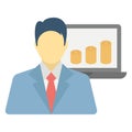 Business, business analytics Color vector icon which can easily modify or edit Royalty Free Stock Photo