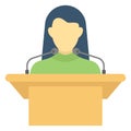 Conference, political leader Color vector icon which can easily modify or edit Royalty Free Stock Photo