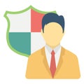 Business defense, business insurance concept Color vector icon which can easily modify or edit