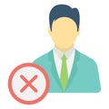 Employment termination, fired employee Color vector icon which can easily modify or edit