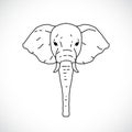 Hand draw elephant head
