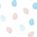 Lovely Ester eggs. Cute childish seamless pattern in cartoon style.