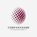 Halftone  globe logo design vector symbol icon Royalty Free Stock Photo