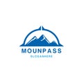 Mountain Adventure Compass Logo Design
