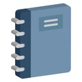 Diary, memo book Isolated isolated vector icon which can easily modify which can easily modify or edit