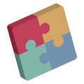 Convolution puzzle, game Isolated isolated vector icon which can easily modify which can easily modify or edit