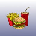 Junkfood vector illustration editable and detailed