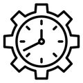 Cog, schedule, settings Vector icon which can easily modify Royalty Free Stock Photo