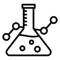 Conical flask, erlenmeyer flask Vector Icon which can easily modify Royalty Free Stock Photo