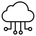 Cloud computing, cloud connection Vector Icon which can easily modify Royalty Free Stock Photo