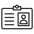 Employee card, id card,   Vector Icon which can easily modify Royalty Free Stock Photo