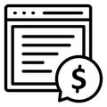 Banking, chat bubble Vector Icon which can easily modify Royalty Free Stock Photo