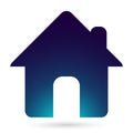 Home house logo simple flat icon vector illustrations Royalty Free Stock Photo