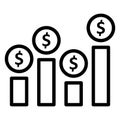 Client worth, customer profitability Vector Icon which can easily modify Royalty Free Stock Photo