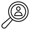 Find user, magnifier Vector Icon which can easily modify Royalty Free Stock Photo