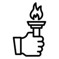 Encourage, flame Vector Icon which can easily modify or edit Royalty Free Stock Photo