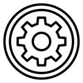 Cogs, customize Vector Icon which can easily modify or edit Royalty Free Stock Photo