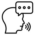 Bubble, speaking Vector Icon which can easily modify or edit Royalty Free Stock Photo