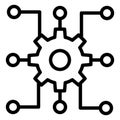 Cogwheel, management Vector Icon which can easily modify or edit Royalty Free Stock Photo