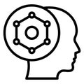 Brain, competitive intelligence Vector Icon which can easily modify or edit