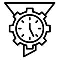 Cogwheel, data management Vector Icon which can easily modify or edit Royalty Free Stock Photo