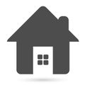 Home house logo simple flat icon vector illustrations Royalty Free Stock Photo