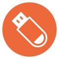 Data storage, flash drive Vector icon which can easily modify Royalty Free Stock Photo