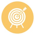 Bullseye, dart board, goal Vector icon which can easily modify