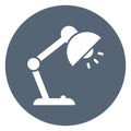 Desk lamp, desk light Vector icon which can easily modify Royalty Free Stock Photo