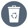 Dustbin, garbage can Vector icon which can easily modify