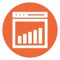 Browser, web graph Vector icon which can easily modify Royalty Free Stock Photo