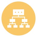 Data sharing, hierarchy Vector Icon which can easily modify Royalty Free Stock Photo