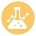 Conical flask, erlenmeyer flask Vector Icon which can easily modify Royalty Free Stock Photo