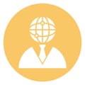 Global consultants, global contract Vector Icon which can easily modify