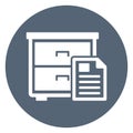 Documents, file drawer Vector Icon which can easily modify Royalty Free Stock Photo