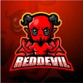 Red devil mascot esport logo design Royalty Free Stock Photo