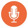 Audio, mic Vector Icon which can easily modify Royalty Free Stock Photo